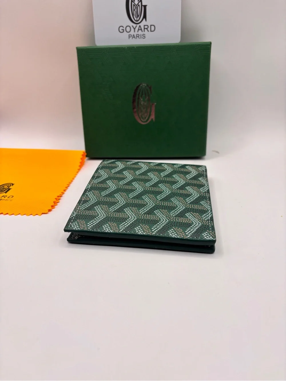 Goyard Green Goyardine Men's Bifold Card Holder Wallet